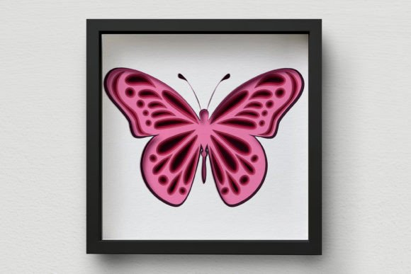 3D Butterfly SVG for Laser Cutting & Shadow Boxes