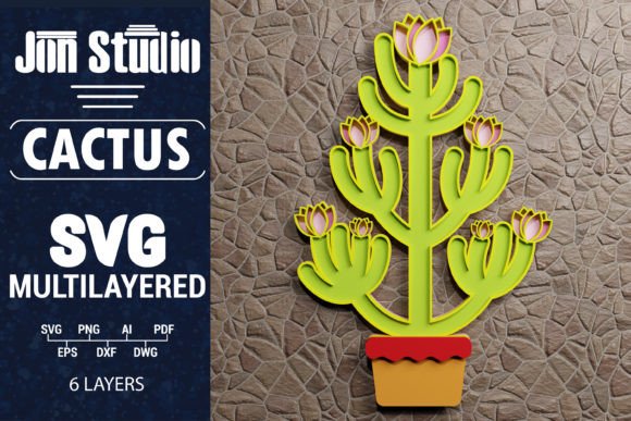 3D Cactus SVG: Premium Crafts & Graphics