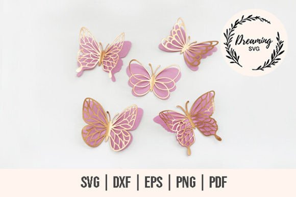 3D Layered Butterfly SVG for Laser Cutting Ornaments