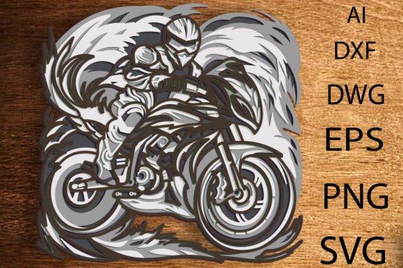3D SVG Motorcycle Shapes for Bold Blog Graphics