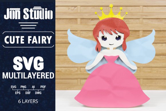 Cute Fairy 3D SVG: Graphics for Crafts & Blogs