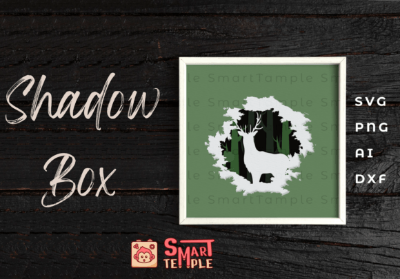 Deer Shadow Box SVG: A 3D Asset for Modern Design