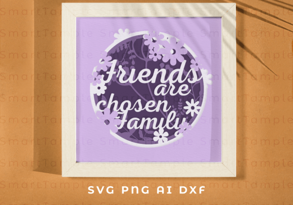 Friends Shadow Box SVG for Laser Cutting Projects