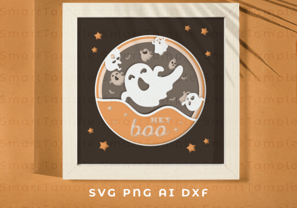 Ghost Shadow Box Svg: A 3D SVG for Shadow Boxes