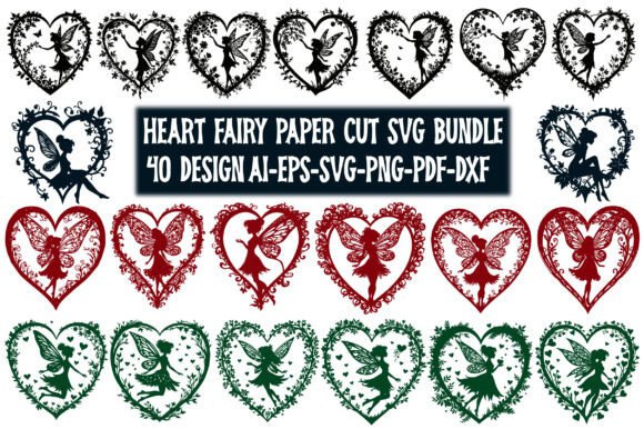 Heart Fairy SVGs for Laser Cutting & Wall Decor