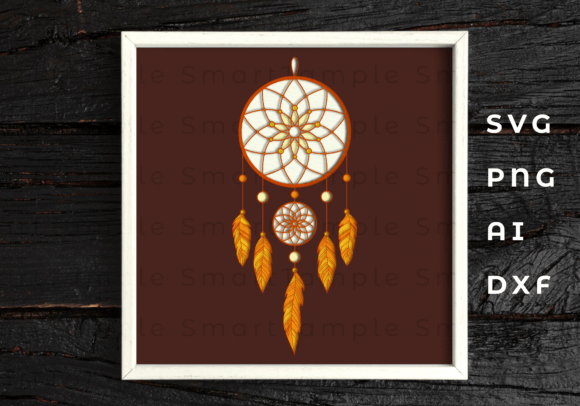 Layered Dream Catcher 3D SVG for Shadow Boxes