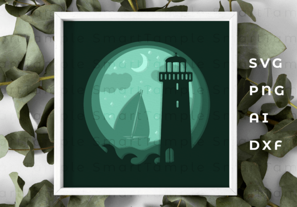 Lighthouse LightBox SVG: Premium 3D Shadow Boxes