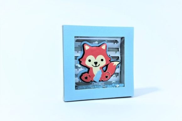 Mini Shadow Box Fox: 3D SVG for Baby Crafts