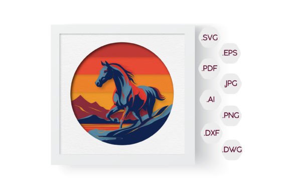 Review: 3D Colorful Horse Shadow Box SVG for Pros