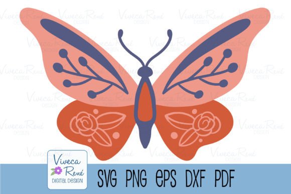 Simple Butterfly Floral SVG for Crafts & Graphics