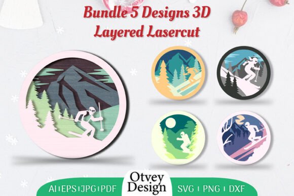 Ski 3D Layered Lasercut Bundle: A Designer's Review